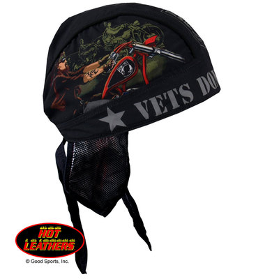 Vets Don't Forget Biker Premium Headwrap Sweatband Vented Mesh Lined Interior
