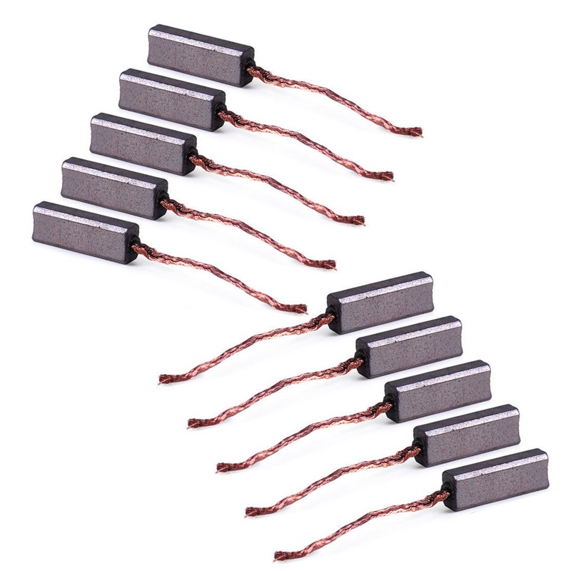 10 pcs Carbon Brushes Wire Leads Generator Brush For Generic Electric Motor