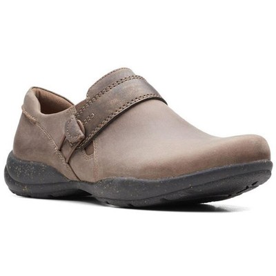 

Женские слипоны Clarks Roseville Dot Taupe на плоской подошве 10 узкие (AA,N) BHFO 6238, Dark taupe