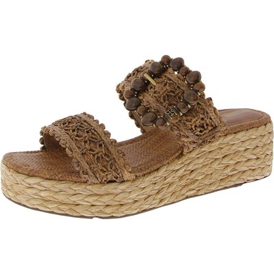 Sam Edelman Womens Cadance Brown Wedge Sandals Shoes 9 Medium (B,M) BHFO 6187