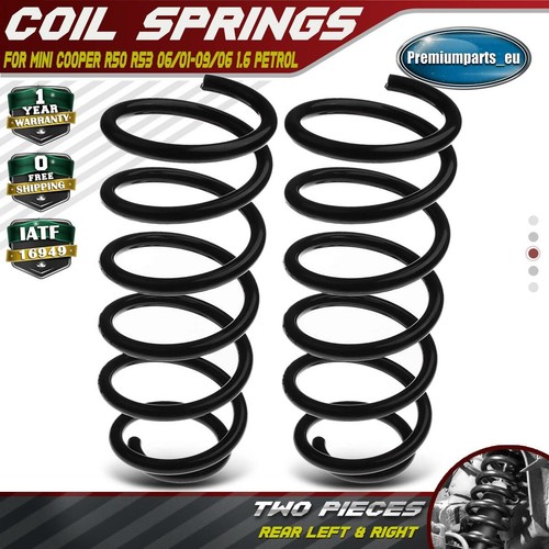 2x New Coil Springs Rear Suspension for Mini Cooper R50 R53 2001-2006 1 ...