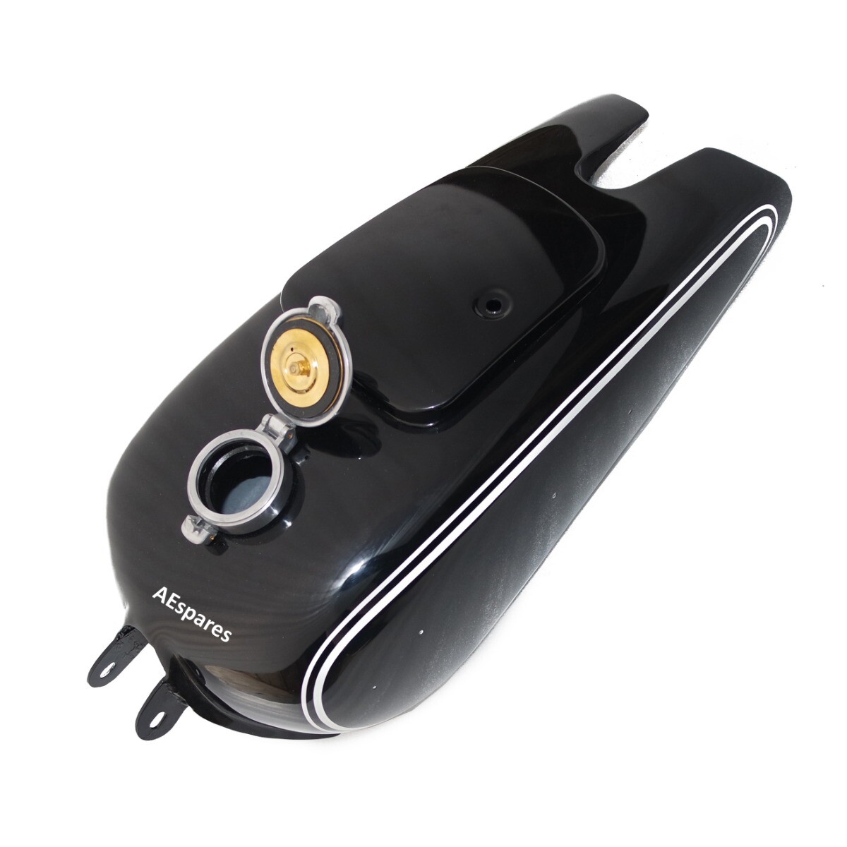 Petrol Fuel Gas Tank Steel Black Painted White Stripe Fits BMW R71 