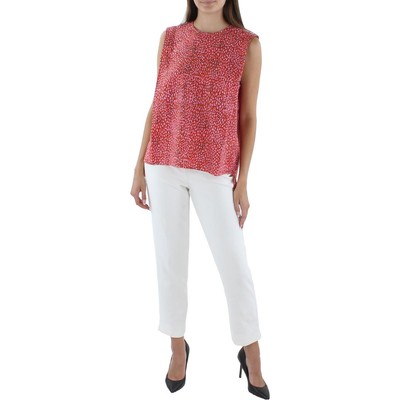 

Ted Baker Женская розовая блузка с утепленными плечами и принтом  BHFO 3932, Bright pink