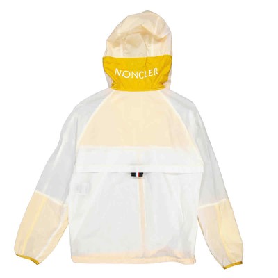 Pre-owned Moncler Men's Doi Jacket Two-tone Hooded Jacket In Yellow