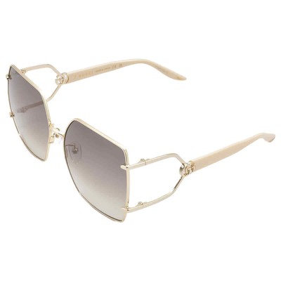 Pre-owned Gucci Brown Gradient Butterfly Ladies Sunglasses Gg1564sa 003 61 Gg1564sa 003 61