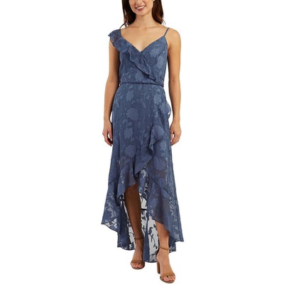 

Женское синее асимметричное длинное вечернее платье BCX  BHFO 8048, Vintage blue