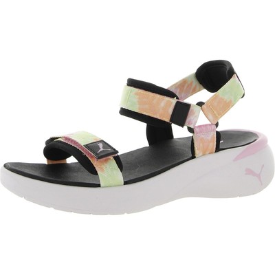 

Женские сандалии на танкетке Puma SPORTY VOLA Green 9 Medium (B,M) BHFO 5777, Pink/white/black/tie die, SPORTY VOLA