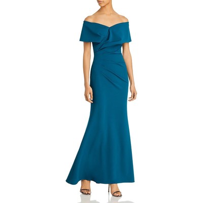 

Aqua Womens Cuff Wrap Off-The-Shoulder Официальное вечернее платье BHFO 9087, Azul