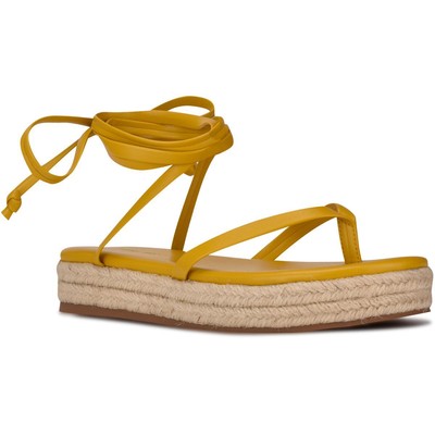 

Желтые сандалии Nine West Womens MONEE на танкетке с ремешком на щиколотке, размер 6, средний (B, M) BHFO 2190, Желтый, MONEE