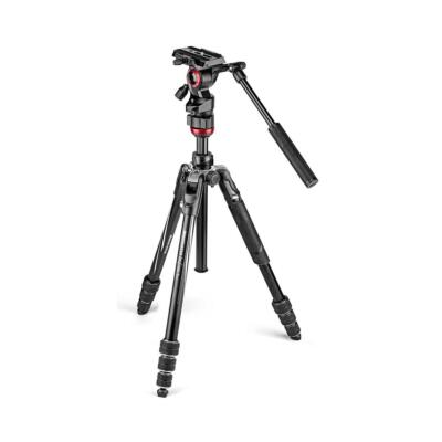 Manfrotto Befree Live 4-секционный штатив Al Travel Video с подвижной головкой, черный/серебристый