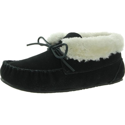 Черные женские мокасины Minnetonka Cabin Bootie 7 Extra Wide (E+, WW) BHFO 7238