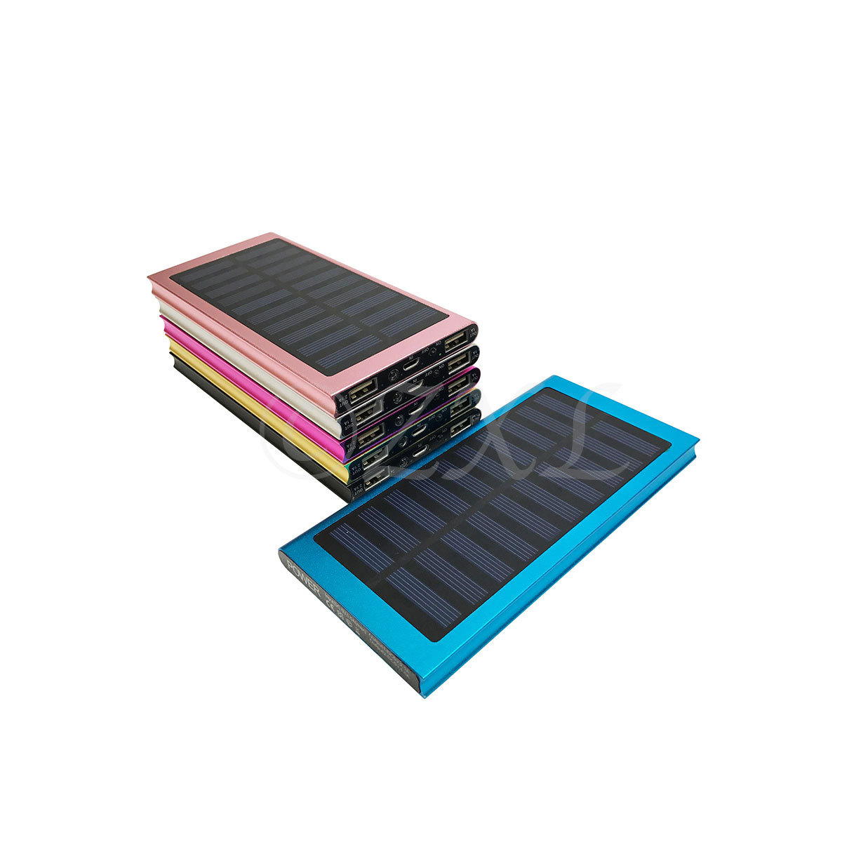 NEW 100000mAh Dual USB Portable Solar Battery Charger Solar Power Bank for Phone