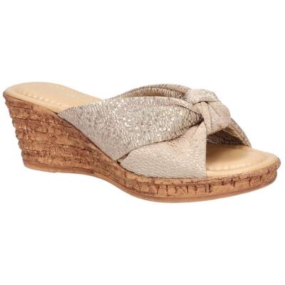 

Tuscany By Easy Street Womens Jolanda Slip On Wedge Sandals Shoes BHFO 9426, Natural textured, Jolanda