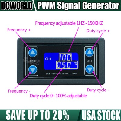 Signal Generator 1Hz~150KH Adjustable PWM Pulse Frequency Duty Cycle Square Wave