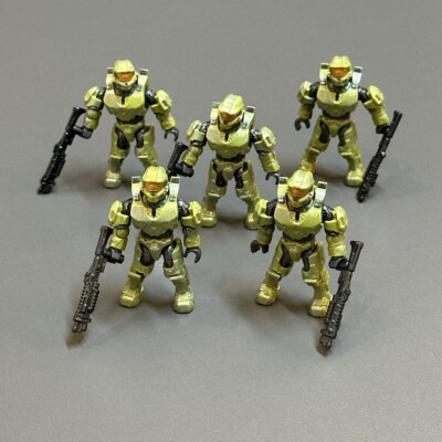 5PCS Mega Bloks Construx Halo Infinite Defense Point Master Chief Micro Figures 