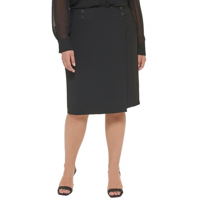 Женская черная юбка-карандаш Calvin Klein длиной до колена Plus 22W BHFO 7512