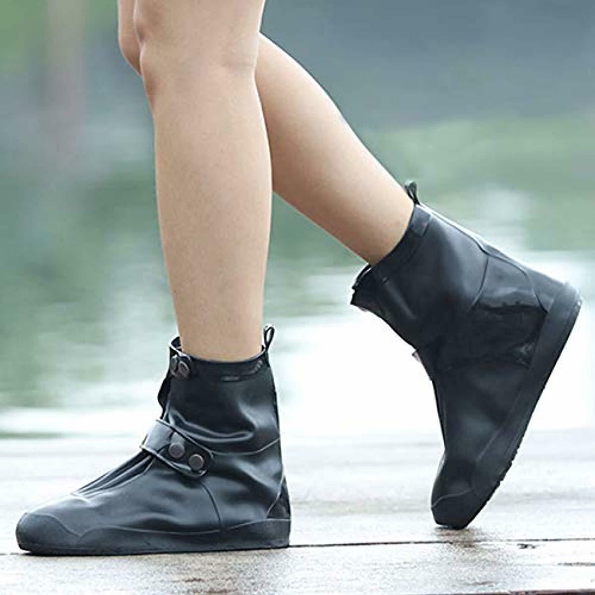 Rain Shoe Covers for Men Waterproof Women Galoshes Overshoes Rain Boots Durable