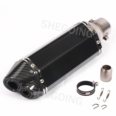 Universal Motorcycle Exhaust Slip On for Grom/Street/Sport Double Holes 370MM