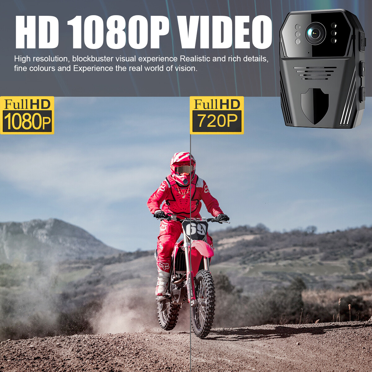 HD 4K Mini Camera Camcorder Body Police Cam with Audio Video DVR IR Night Cam US