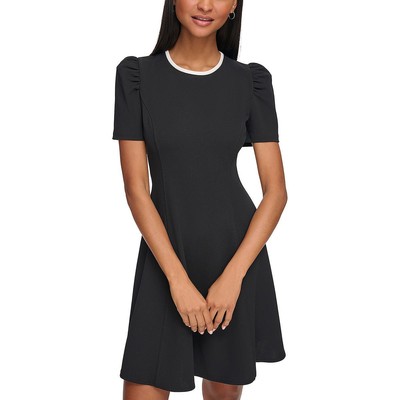 Karl Lagerfeld Paris Womens Black-Ivory Above Knee Fit & Flare Dress 8 BHFO 2897