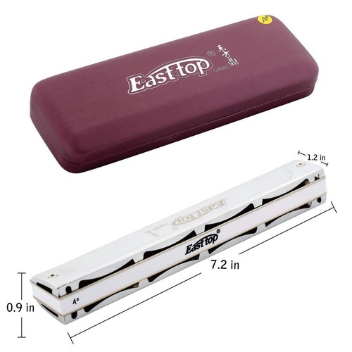 EASTTOP Tremolo Harmonica 24Holes Professional Harmonica Mouth Organ Gift New