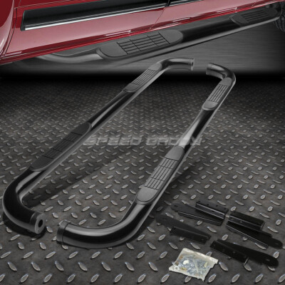 ДЛЯ 04-08 FORD F150 CREW/SUPERCREW CAB ЧЕРНАЯ ПОДНОЖКА С 3-СТОРОННЕЙ СТУПЕНЬЮ NERF BAR