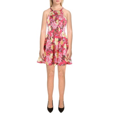 Женское розовое облегающее платье-клеш с цветочным принтом Vince Camuto Petites 4P BHFO 0335