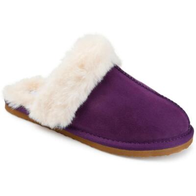 Journee Collection Womens Delanee Faux Fur Moccasin Slippers Shoes BHFO 8951