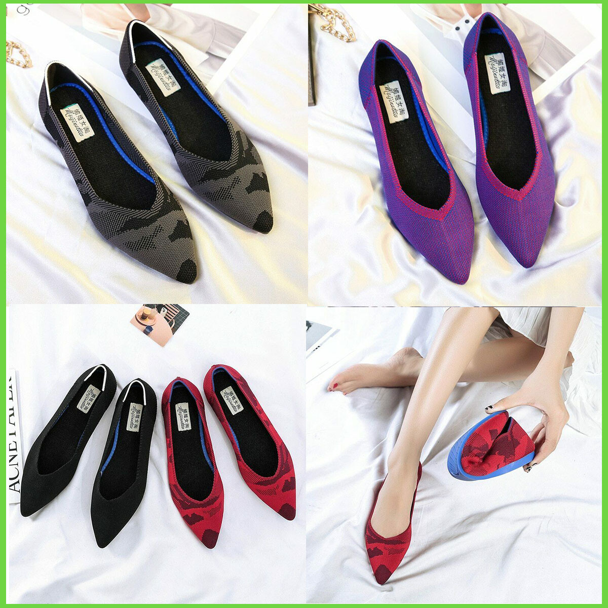 Pointed Toe Flats Environmental Women 