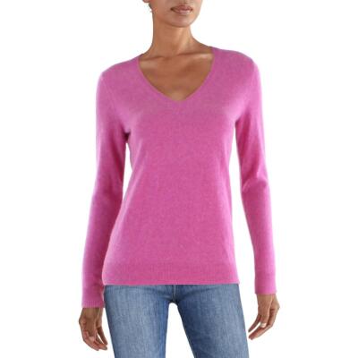 

Женский розовый кашемировый пуловер с v-образным вырезом Private Label, топ  BHFO 9459, Dark pink
