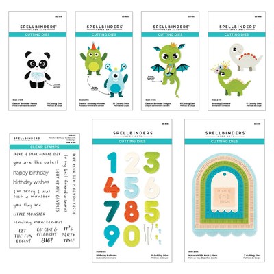 Spellbinders Die And Clear Stamp Bundle From The Monster Bir-Monster Birthday BD