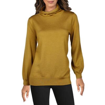 

Женский желтый шерстяной свитер в рубчик Eileen Fisher Petites  BHFO 9101