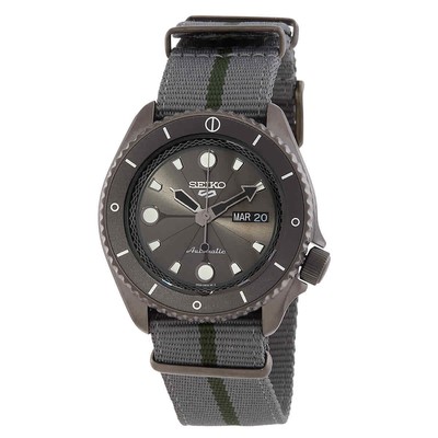 Pre-owned Seiko 5 Sports Naruto & Boruto Limited Edition Automatic Grey Dial Men's Watch