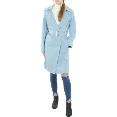 

Vince Camuto Womens Blue Lightweight Midi Trench Coat Верхняя одежда  BHFO 9857, Dusty blue, V19722BO