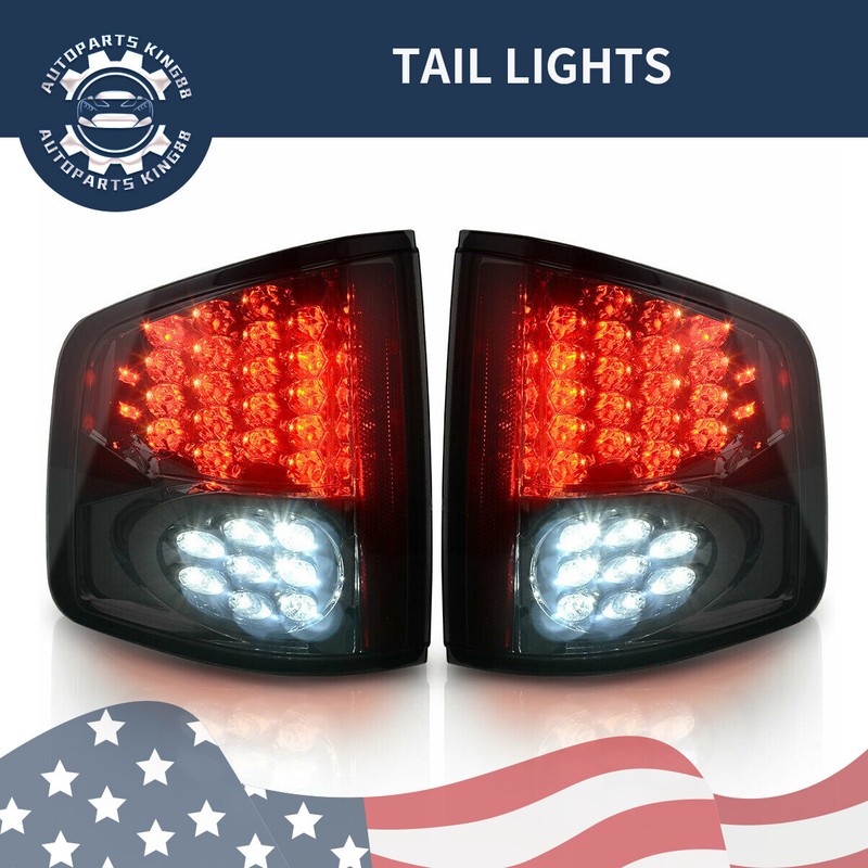 Pair LED Tail Lights Smoke Brake Lamps For 1994-2004 Chevy S10 GMC Sonoma Isuzu