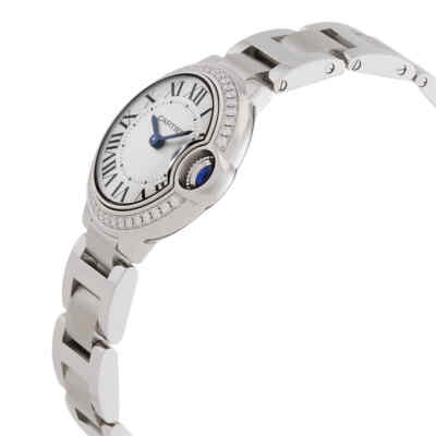 Pre-owned Cartier Ballon Bleu De  Quartz Diamond Ladies Watch Crw4bb0030