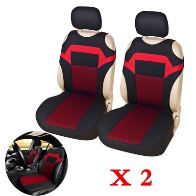 Four Seasons Universal T-Shirt Design Seat Covers Red For Car SUV 2 Front Seats