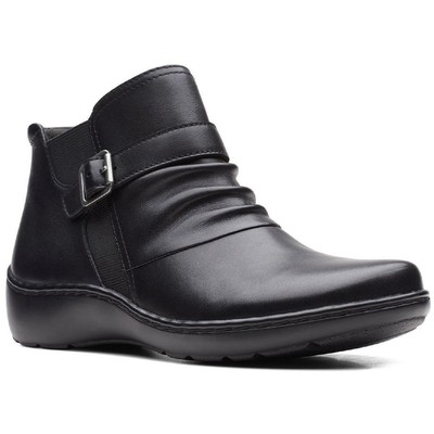 Женские ботильоны Clarks Cora Rouched черного цвета, размер 8.5 средний (B,M), BHFO 2976