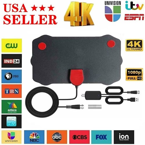 5600 Miles Digital TV Antenna Indoor HDTV Amplified Signal Booster 4K HD 1080P