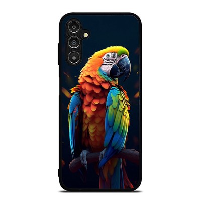 Colorful parrot cartoon Hard Black Cover For Samsung Galaxy Z Fold Flip 3