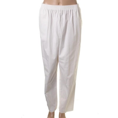 Alfred Dunner Womens White Twill Office Straight Leg Pants 10 BHFO 2356