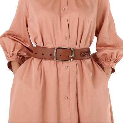 Pre-owned Chloé Chloe Ladies Sepia Brown Joe Belt, Size Small