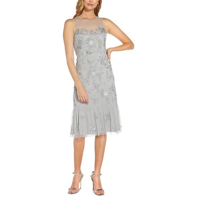 

Женское серое коктейльное и вечернее платье Adrianna Papell  BHFO 9606, Silver mist