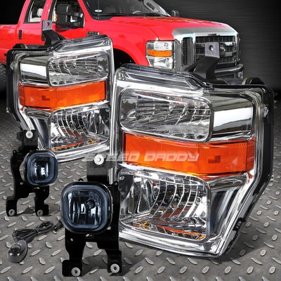 ХРОМИРОВАННАЯ ФАРА + ЖЕЛТЫЙ ПОВОРОТНЫЙ СИГНАЛ + ДЫМЧАТАЯ ПРОТИВОТУМАННАЯ ФАРА + ВЫКЛЮЧАТЕЛЬ ДЛЯ 08-10 SUPERDUTY