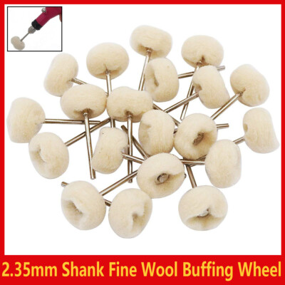 10/100pcs Fine Wool Polishing Buffing Wheel Brush 2.35mm Shank for Rotary Tools