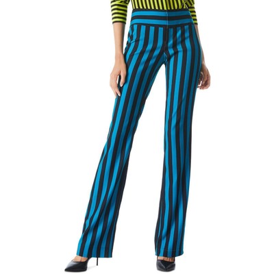 

Alice and Olivia Женские синие полосатые офисные брюки Bootcut со средней посадкой  BHFO 4714, Positano stripe, CC208P77106