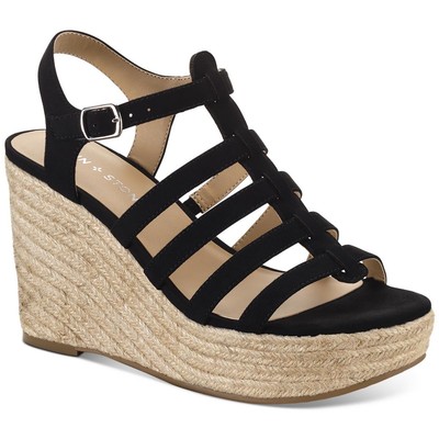 Женские босоножки на танкетке Sun + Stone Wesleyy черного цвета, размер 9,5 (B,M), BHFO 8850