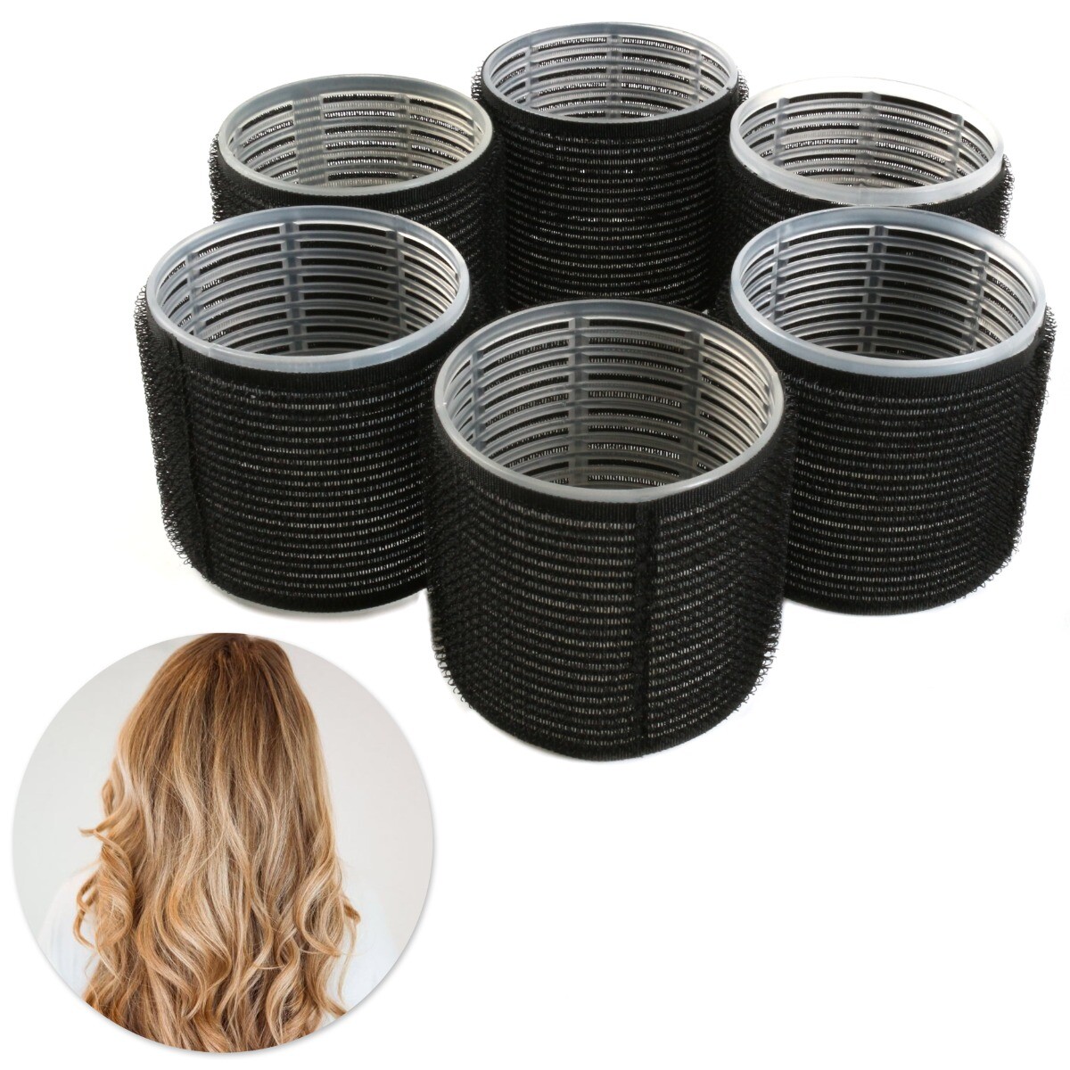 Bmeliora Lockenwickler-Set – 24-teilig Mit Jumbo-, Große- & Mittlere Rollen, Inklusive Haarspangen
