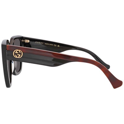 Pre-owned Gucci Grey Butterfly Ladies Sunglasses Gg1300s 001 55 Gg1300s 001 55 In Gray