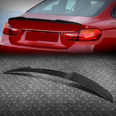 ДЛЯ 14-20 BMW 4-SERIES COUPE КАРБОНОВЫЙ СПОЙЛЕР ЗАДНЕЙ КРЫШКИ БАГАЖНИКА M4 С УТИНЫМ КЛЮВОМ